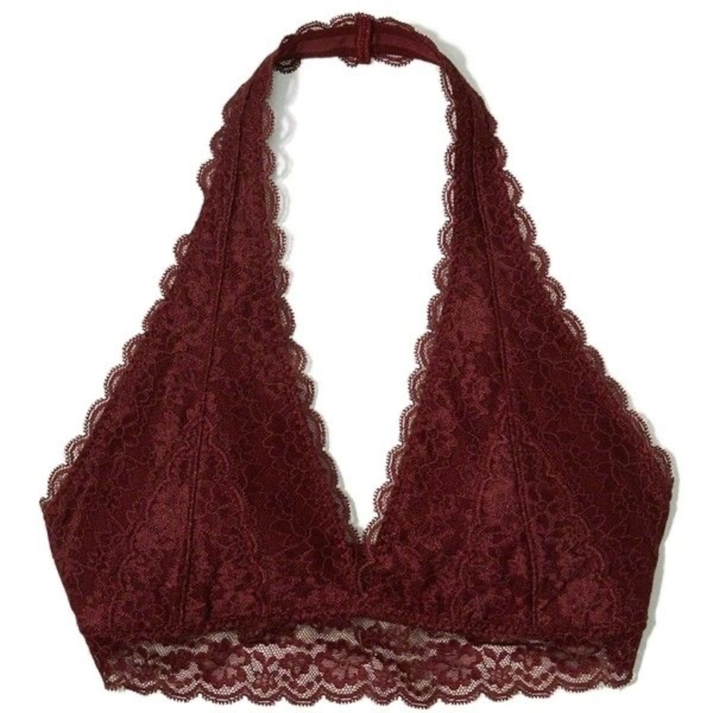 Maroon halter top bra